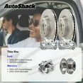 thumbnail image 3 of AutoShack Rear Vented Brake Rotors + Calipers 4-PC Brake Kit Replacement for 2003-2011 Ford Crown Victoria 2003-2011 Mercury Grand Marquis 2003-2004 Mercury Marauder 11.61" (295 mm), 3 of 5