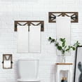 thumbnail image 2 of Autumn Alley Farmhouse Rustic Towel Rack Holder - Wood Towel Rack - Farmhouse Towel Holder for Rustic Bathroom and Farmhouse Kitchen Style D?cor - 18" Wall Mounted, Set of 2, Rustic Brown, 2 of 6