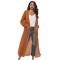 thumbnail image 6 of Women's Cardigan Sweater Long Thin Coat With Slit Large Pockets, 6 of 13