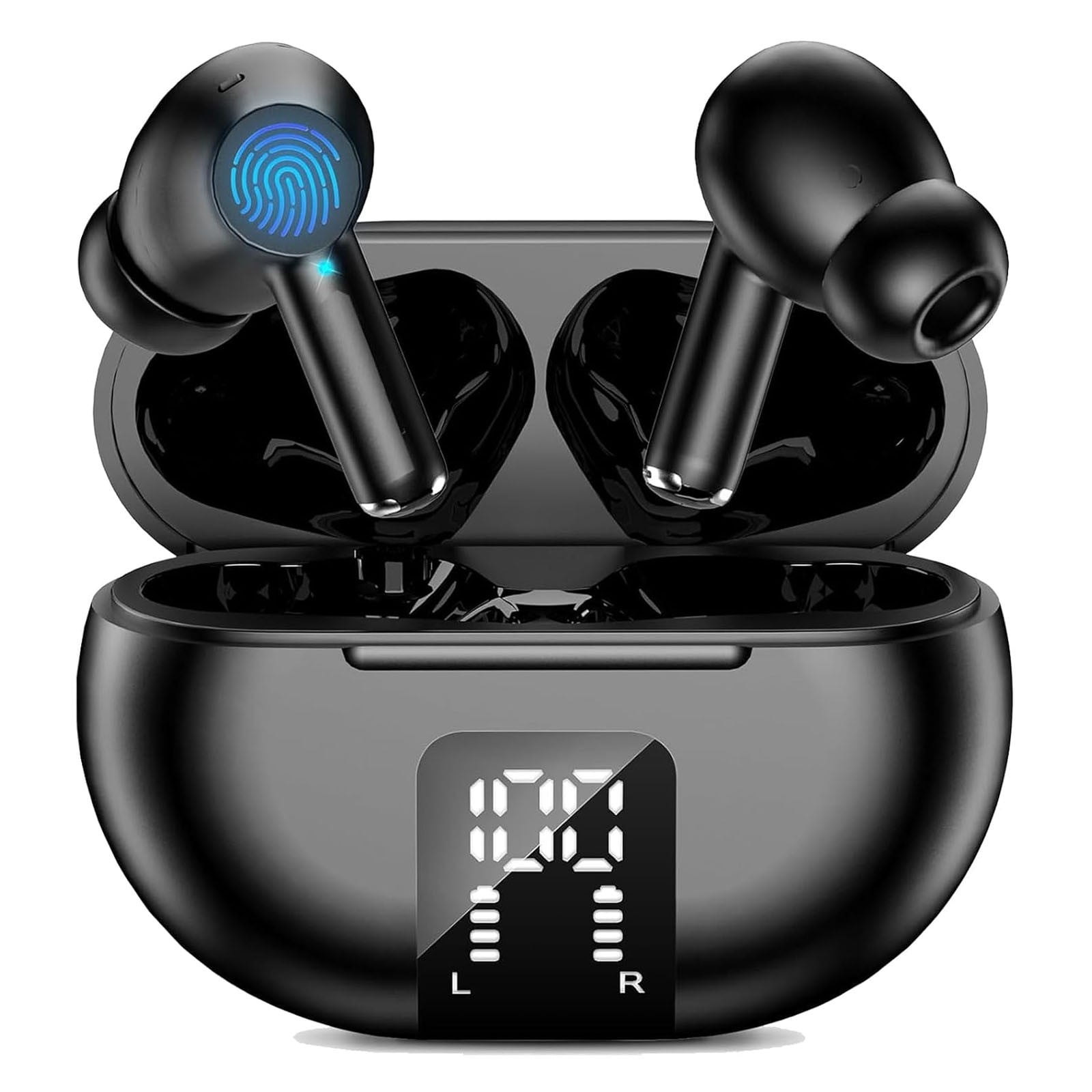 Black Black Language Translator Earbuds With Two Way Translation In 144 Languages Bluetooth 5.3 Wireless For Travel Business - Translator Earbuds
