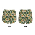 thumbnail image 3 of Balery Pineapples Palm Leaves Pantalones cortos deportivos para mujer con forro y dos bolsillos, elásticos, para entrenamiento, gimnasio, yoga-Medium, 3 of 7