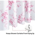 thumbnail image 2 of Pink and White Floral Shower Curtain Aesthetic, Plant Spring Light Pink Flower Decorative Shower Curtains for Bathroom 72" W x 72" L, 2 of 7
