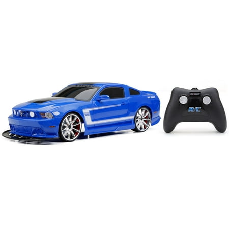 New Bright (1:10) Ford Mustang Battery RC Sports Car, 61029U-6B, Blue Child