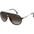 thumbnail image 1 of Carrera 1034/S 0807 Unisex Black Full Rim Aviator Frame Sunglasses, 1 of 2