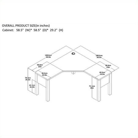 Altra Princeton L Shaped Desk In Espresso Canada Altra Princeton L Shaped Desk In