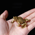 thumbnail image 5 of 2Pcs Feng Shui Copper Pocket Money Frog Fortune Brass Toad Figurin Chinese Coin Metal Craft Home Decor Gift, 5 of 5