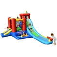 thumbnail image 1 of Gymax Kids Inflatable Bounce House Castle 9 in 1 Water Slide Park Without Blower, 1 of 10