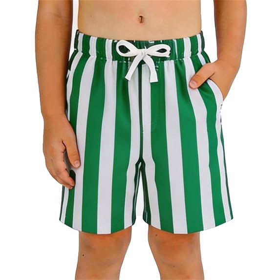 Likimi Toddler Boys Shorts With Pocket Striped Print Elastic Waist Drawstring Lightweight Summer Comfortnable Shorts Green Size 11-12 Years