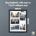 thumbnail image 6 of MBC MAT BOARD CENTER, 11x14 Gallery Collage Picture Frames, Made of Solid Wood with Real Glass, Black, 5-Opening Display 4x6 Inch Photos with Mat or 11x14 Picture Without Mat for Wall Decor, 6 of 7
