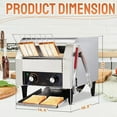 thumbnail image 2 of Ktaxon Commercial Conveyor Toaster, 450 Slices/Hour, 1700W, Front/Rear Outlet, Silver, 2 of 9