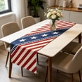 thumbnail image 6 of 4th of July Patriotic Table Runners, 72x13 Inch Stars Stripes Red White and Blue Table Runner for Memorial Day Independence Day Table Decor, 6 of 6