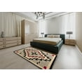 thumbnail image 4 of Ahgly Company Indoor Square Abstract Dark Brown Southwestern Area Rugs, 4' Square, 4 of 6