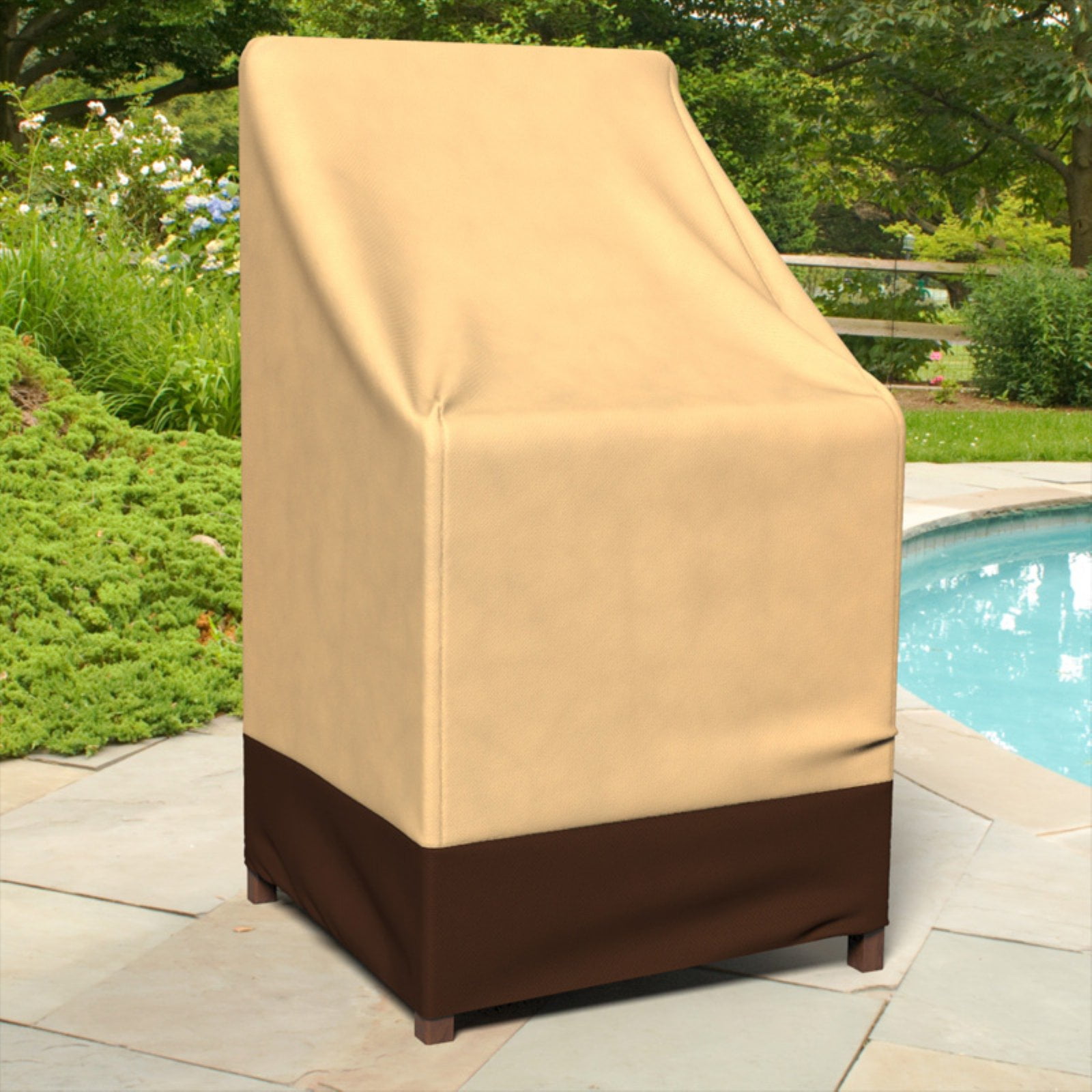 Budge Industries All Seasons 28 X 27 In Outdoor Patio Stack Of Chairs Cover Barstool