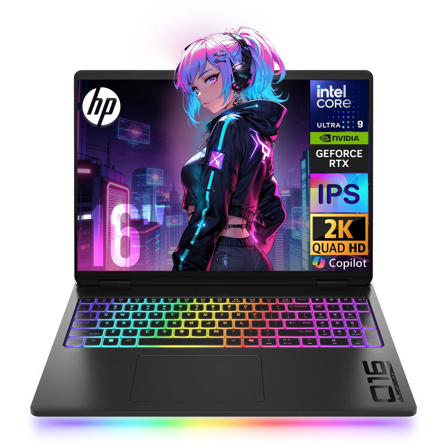 Laptop AI PC Gamer HP Omen MAX GeForce RTX 5080 16GB Core Ultra 9 275HX NPU 32GB DDR5 1TB SSD 16" WQXGA 240Hz Teclado Ingles