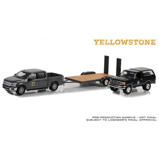 GREENLIGHT 1/18 Ford Bronco 1992 Montana Live Stock – Miniature Métal Neuve