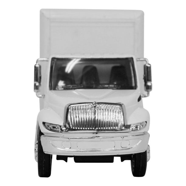 TRACTOCAMION INTERNATIONAL 4200 BLANCO CON CAJA CORTA ESCALA 1:43 REFIVIDRIO A ESCALA 1:43