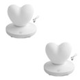 thumbnail image 1 of Billuyoard Luz de noche ajustable romántica Rosa flor forma de corazón lámpara de Control táctil Led decoración para el día regalos de la esposa Blanco 8004 toque 2piezas Billuyoard CBP153741, 1 of 6