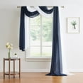 thumbnail image 5 of WARM HOME DESIGNS 30 Feet Long Navy Sheer Window Scarf. AM Navy 360, 5 of 5
