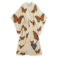 thumbnail image 5 of XIAONU Floral-Print Kimono-Style Maxi Robe for Women Wide-Sleeve Elegant Wrap-Front Bedtime Nightwear, 5 of 5