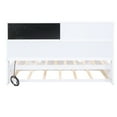 thumbnail image 7 of White Twin Daybed With Shelf Storage, Blackboard, Cork Board, Ports And Trundle - Wood Bed Construction Size Storage Shelves, Strong Solid, 7 of 7