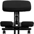 thumbnail image 3 of Mobile Ergonomic Kneeling Office Chair in Black Fabric, 3 of 9