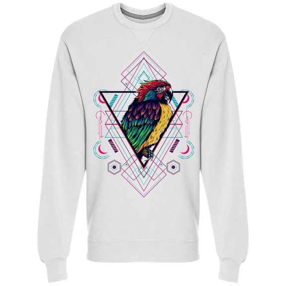Parrot Triangle Animal Art Sweatshirt Men -Image by Shutterstock, Male 3X-Large