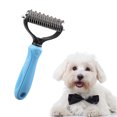 thumbnail image 1 of Pet Brush Stainless Steel Dematting Pet Comb Cat Shedding Tool Dog Comb, 1 of 5