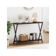 thumbnail image 3 of 2 niveles industrial style narrow consola estante - long sofa mesa para sala de estar, hallway, y foyer, 3 of 7