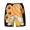 thumbnail image 4 of Lsque Mens Swim Trunks Sunflower Gnomes 2 Pattern - Bathing Suit Compression Liner - Beach Swim Shorts Swimwear - (S-3XL) - Stretch Quick Dry -Large, 4 of 9