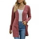 thumbnail image 1 of Cárdigan de punto para mujer, de invierno y otoño, con un solo pecho, bolsillos elásticos, cálido, largo medio, chaqueta tipo cárdigan, 1 of 5