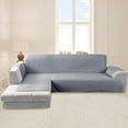 thumbnail image 2 of L Shape Sofa Slipcover Reversible Sectional Couch Cover Water Repellent Superfine Fiber Sofa Cover Furniture Protector, 2 of 9