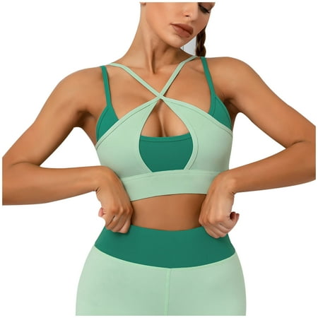 

JINMGG Bras Clearance Summer Fall Women s Plus Size Bra Women s Sports Underwear Fall Yoga Wear Running Back Training Shock-proof Vest Breasted Bra