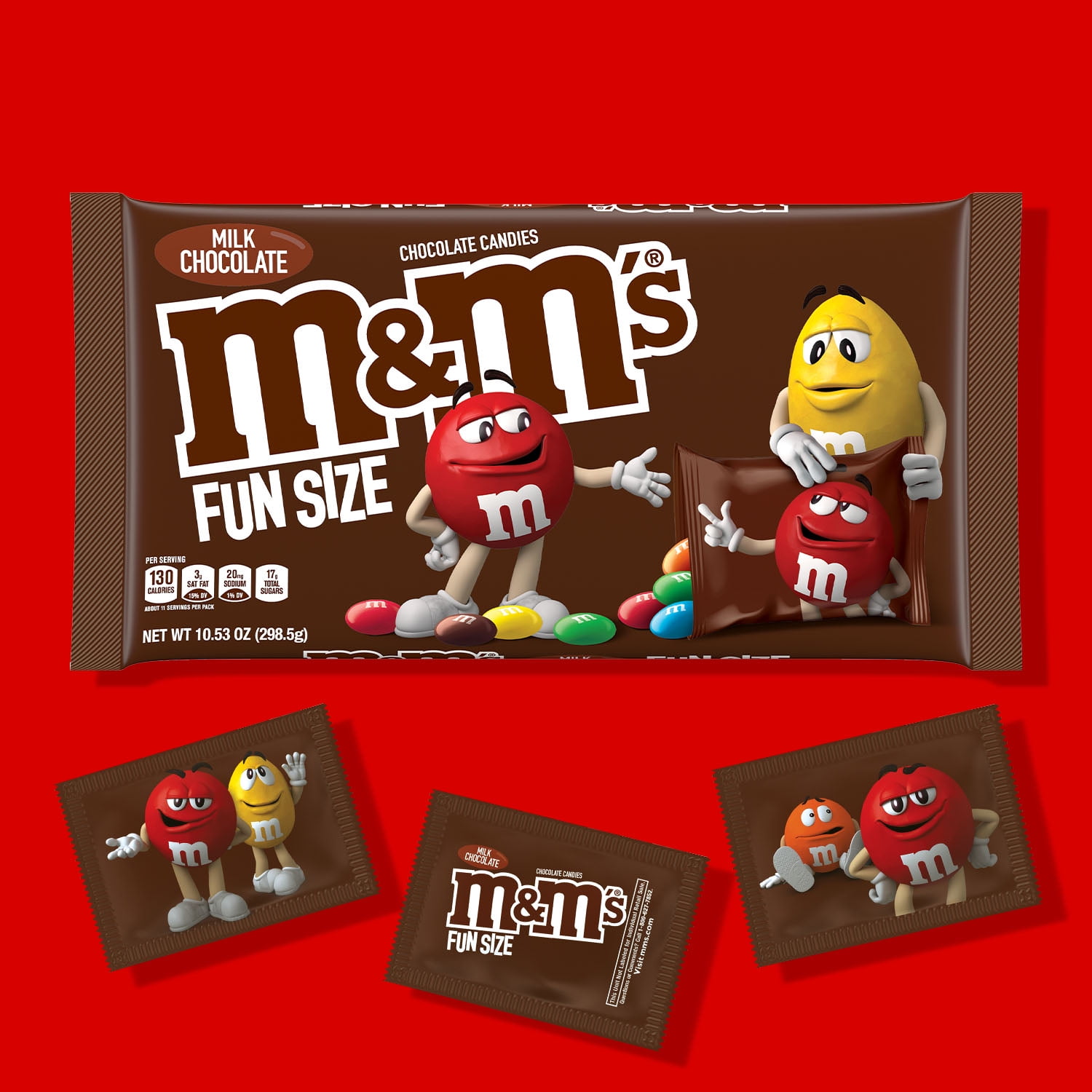 M and Ms Fun Size Milk Chocolate Candy, 20 Pound.