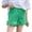 Green, variant on OSOLU Toddler Girl's Solid Color Jean Shorts High Waisted Wide Leg Denim Shorts Breathable Dailywear, 4-5 Years