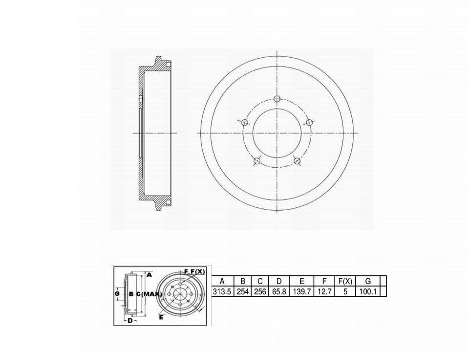 Winstop Brake Drum, Rear WS237297, Suzuki Sidekick 1998-1996