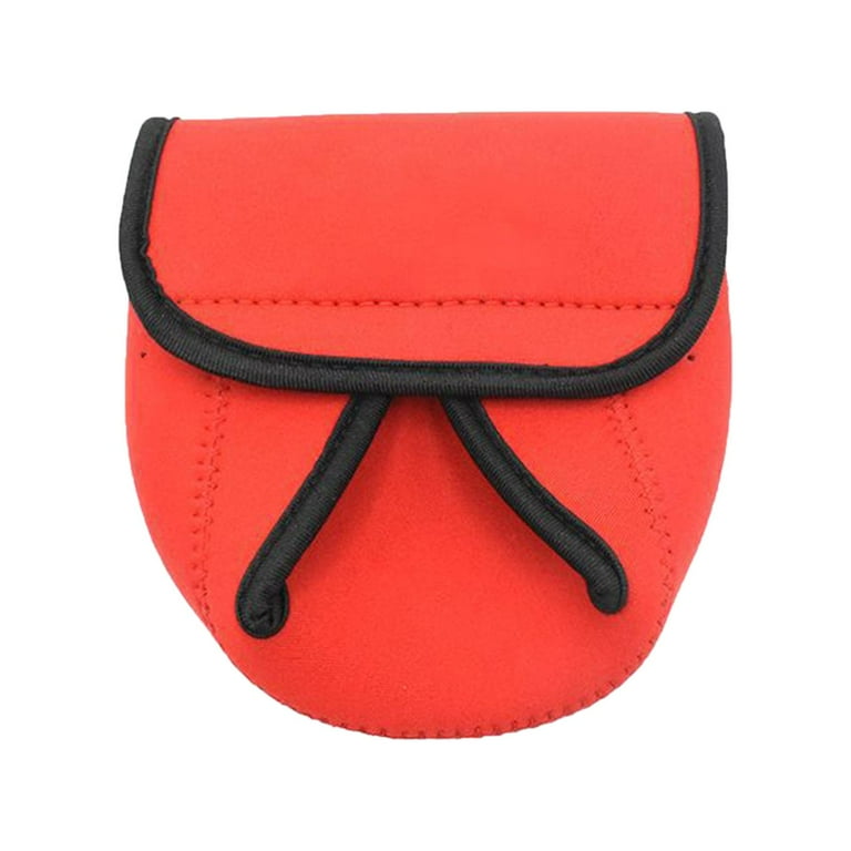 Portable Fishing Reel Cover Pouch Sleeve Fishing Bag Fishing Reel  Protective Cover Waterproof Tackle Bag Container Carry Storage Bag Durable  red