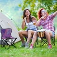 thumbnail image 6 of 600D Oxford Camping Chair Portable Foldable Chair Supports 220 lbs for Picnic, Fishing, Backpacking Purple Sky and Black Cat, 6 of 8