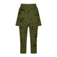 thumbnail image 7 of UVEASISHA Womens Print Skirted Leggings Capris Yoga Gym Pants with Skirt High Waisted Stretch Workout Tights Army Green M, 7 of 7