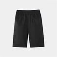 thumbnail image 7 of HAOTAGS Boys Girls Uniform 5" Shorts (4-15), Lightweight Summer School Pants Elastic Waist Unisex Thin Knee-Length Trousers Black 5-6 Years, 7 of 7