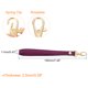 thumbnail image 2 of Correa de muñeca de cuero Uxcell, 190mm/7.48" Correa de mano para billetera de clutch, llavero, bolsa DIY (Púrpura profundo, Oro), 2 of 7