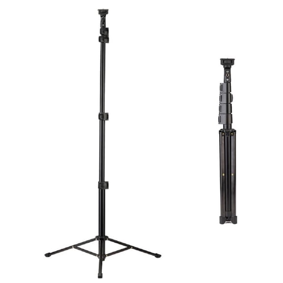 Fotopro 61in Lightweight Aluminum Tripod Stand, 5-Section Light Tripod with Detachable Selfie Stick, Portable Camera Smartphone Light Stand for Vlogging Live Streaming, TL-960