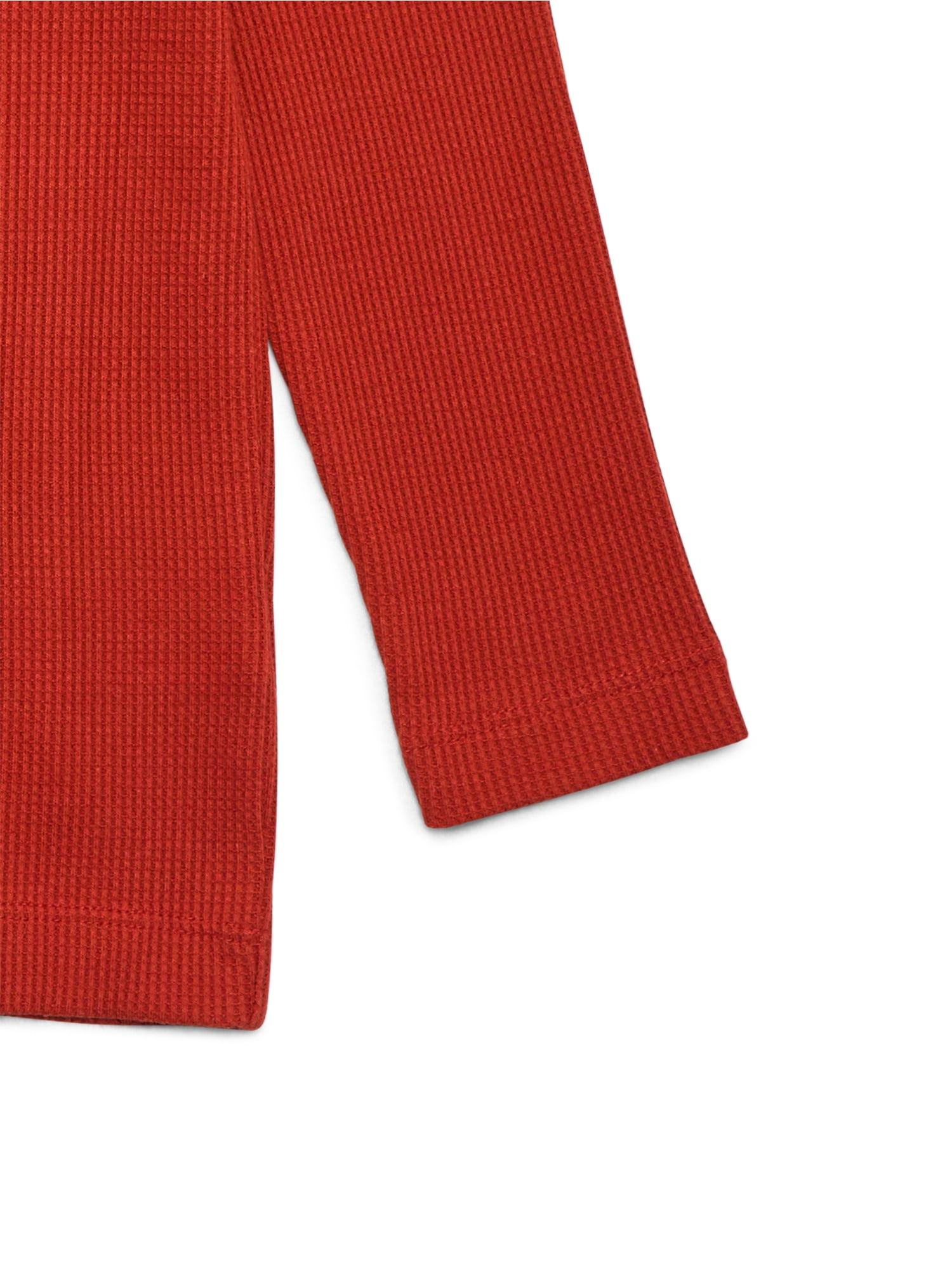 Wonder Nation Boys Thermal Henley Top with Long Sleeves, Sizes 4-18 & Husky