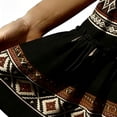 thumbnail image 6 of YueHuiYing Women's Bohemian Floral Print Mini Skirt with Tiered Ruffle Hem - A-Line Cotton Blend for Casual & Resort Wear, 6 of 9