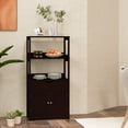 thumbnail image 5 of Gymax Bathroom Storage Cabinet w/Drawer Shelf Cupboard Floor Cabinet Espresso, 5 of 10