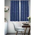 thumbnail image 4 of Vintage Bohemian Sheer Curtains 72 Inches Long 2 Panels Farmhouse Tribe Art Light Filtering Semi Sheer Window Curtains Drapes for Bedroom Living Room 52"x72", 4 of 7