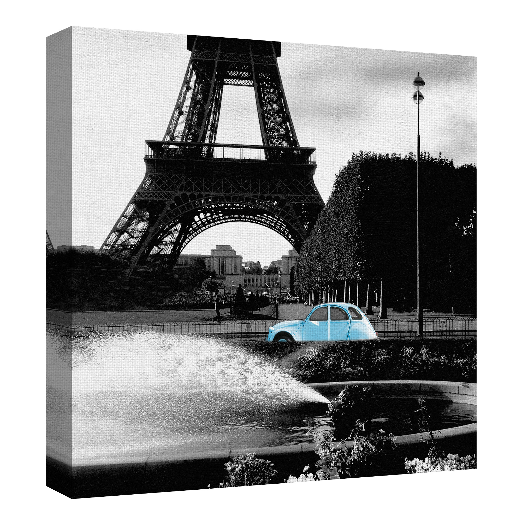 Masterpiece Art Gallery Tower And 2CV Paris By Noah Bay Canvas Art Print 30" x 30"