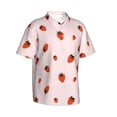 thumbnail image 2 of Daiia Strawberry Hawaiian Shirt for Men Gentle Cotton Regular Short Sleeve Casual-Large, 2 of 9