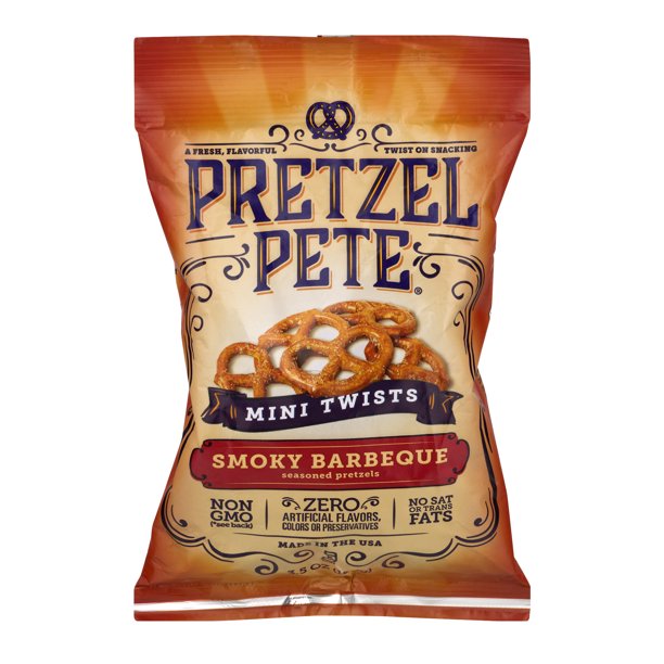 Pretzel Pete Mini Twists Smoky Barbeque, 3.5 OZ