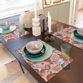 thumbnail image 6 of Placemats Set of 4 / 6, Painting Peach Placemats for Dining Table Indoor/Outdoors Heat Resistant Washable Placemats 18" x 12", 6 of 8