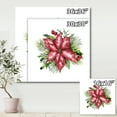 thumbnail image 4 of Designart ' Christmas Fir Branch and Holly Mistletoe Berries III ' Traditional Canvas Wall Art Print, 4 of 4